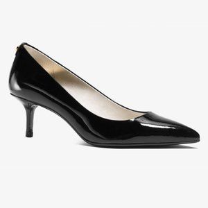 Michael Kors Flex Patent-Leather Kitten-Heel Pump